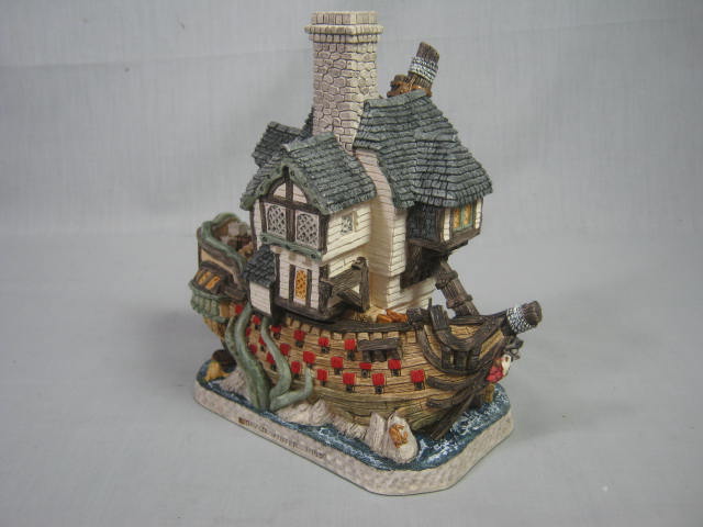 David Winter Cottages Jolly Roger Tavern with Dock Accessory COA Original Box NR 2