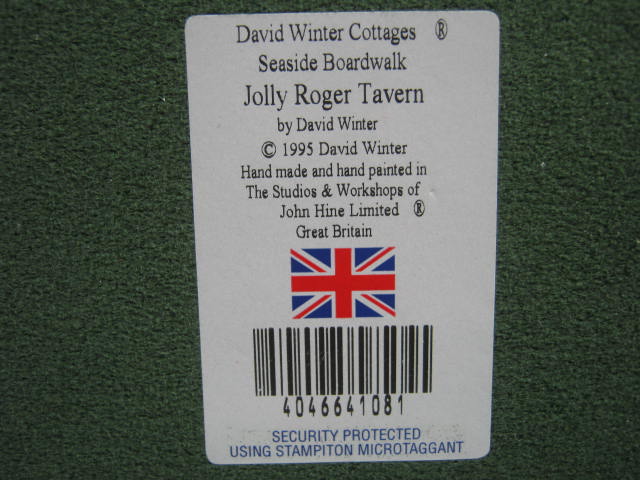 David Winter Cottages Jolly Roger Tavern with Dock Accessory COA Original Box NR 4
