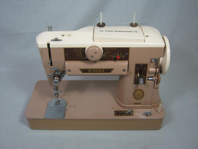 Vtg Singer 401A Heavy Duty Industrial Sewing Machine W/Case No Cams Pedal Manual 1