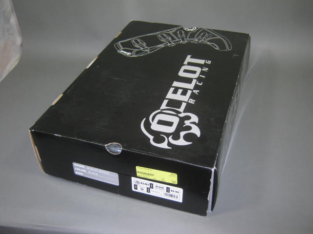 New Black Ocelot SX3 Motocross/Dirtbike Boots #124-5412 Adult Size 12 W/ Box NR!