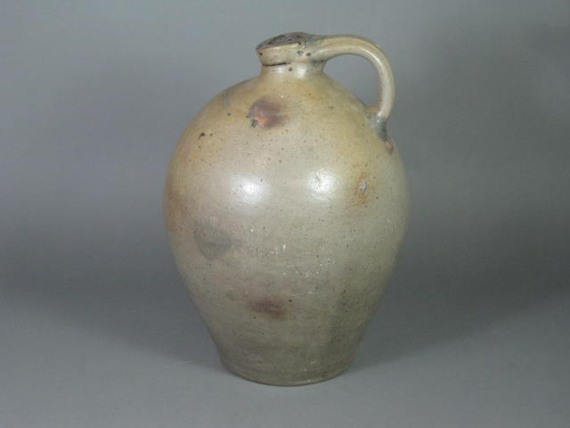 Antique Primitive Farrar & Sons Vermont Salt Glazed Stoneware Ovoid Jug Crock NR