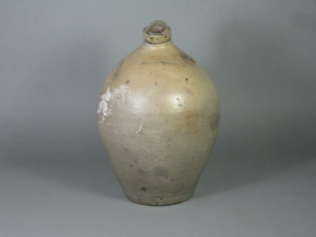 Antique Primitive Farrar & Sons Vermont Salt Glazed Stoneware Ovoid Jug Crock NR 1