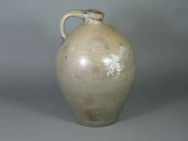Antique Primitive Farrar & Sons Vermont Salt Glazed Stoneware Ovoid Jug Crock NR 2