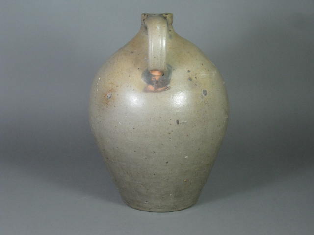 Antique Primitive Farrar & Sons Vermont Salt Glazed Stoneware Ovoid Jug Crock NR 3