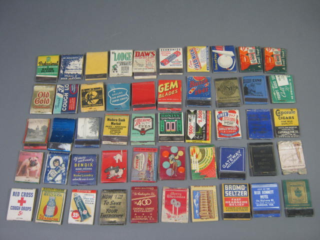 HUGE Lot 355 Vtg Antique Match Book Cover Box Collection Advertising 1940s-70s