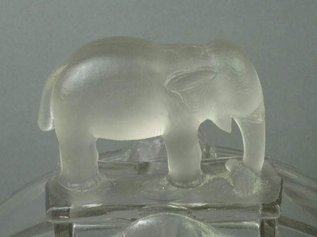 1880s Brilliant Glass EAPG Jumbo Elephant Pattern Covered Pedestal Compote W/Lid 4