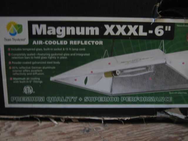 Sun System Magnum XXXL 6" Air Cooled Reflector Hood Grow Light Indoor Garden NR! 1