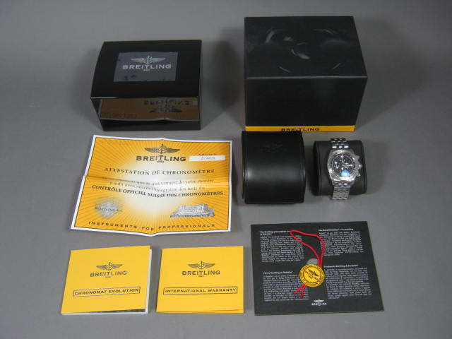 Breitling Chronomat Evolution Chronograph Watch A1335611/B898 Bought 6/8/12 NR!!