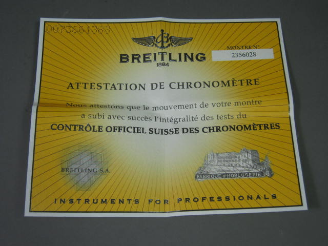 Breitling Chronomat Evolution Chronograph Watch A1335611/B898 Bought 6/8/12 NR!! 10